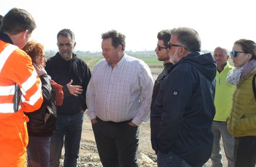 Visita a las zonas dañadas de la Ribera del Ebro