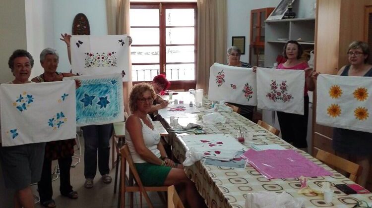 Taller de pintura sobre tela en Escatrón