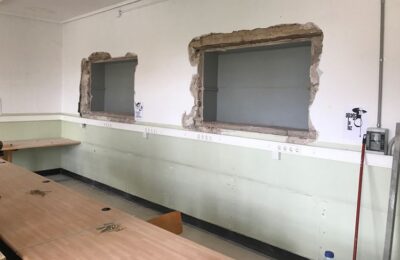 Obras en el colegio Fernando el Católico de Quinto