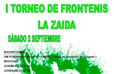 Este sábado, I torneo de frontenis en La Zaida