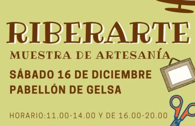 Este sábado en Gelsa, artesanía, actividades y música se darán cita en RiberArte