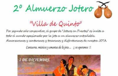 Este sábado, segundo almuerzo jotero ‘Villa de Quinto’