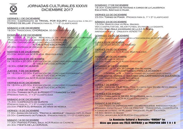 XXXVII jornadas culturales de la Asociación Rueda en Escatrón