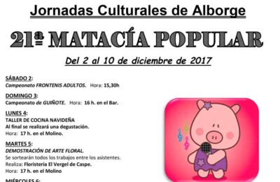 No te pierdas la 21 edición de la matacía popular de Alborge