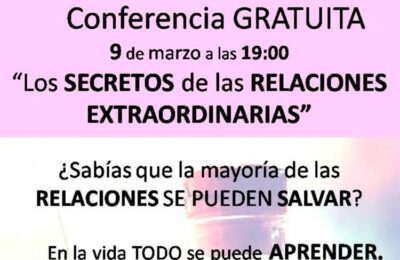 Conferencia gratuita sobre ‘Los secretos de las relaciones extraordinarias’