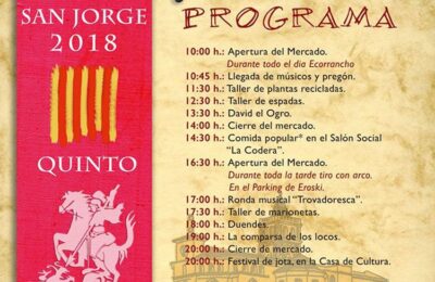 Día de actos en Quinto para celebrar San Jorge