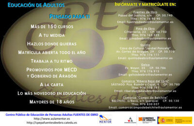 Novedades en las aulas mentor de Educación de Adultos