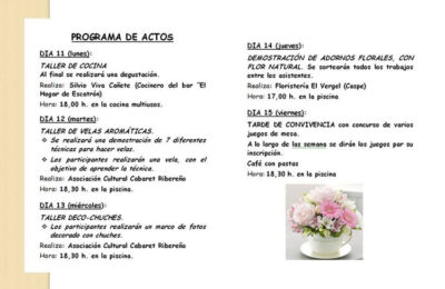 Esta semana, jornadas culturales en Cinco Olivas