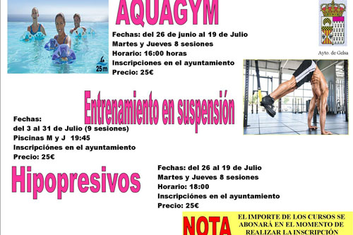 Apúntate a las actividades de verano en Gelsa