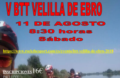 Abierto el plazo de inscripción para la V BTT de Velilla de Ebro