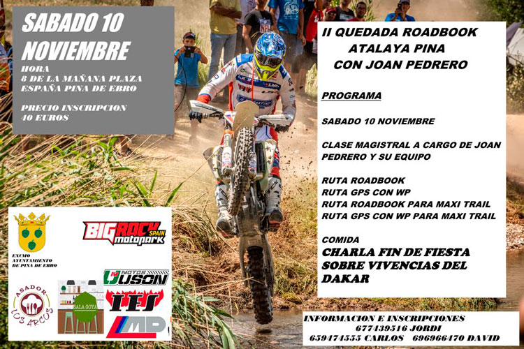 El piloto Joan Pedreró participará en la II quedada Road Book de Pina