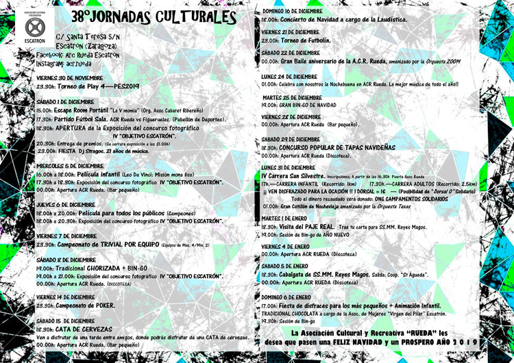 La Asociación Rueda de Escatrón comienza la 38 edición de sus jornadas culturales