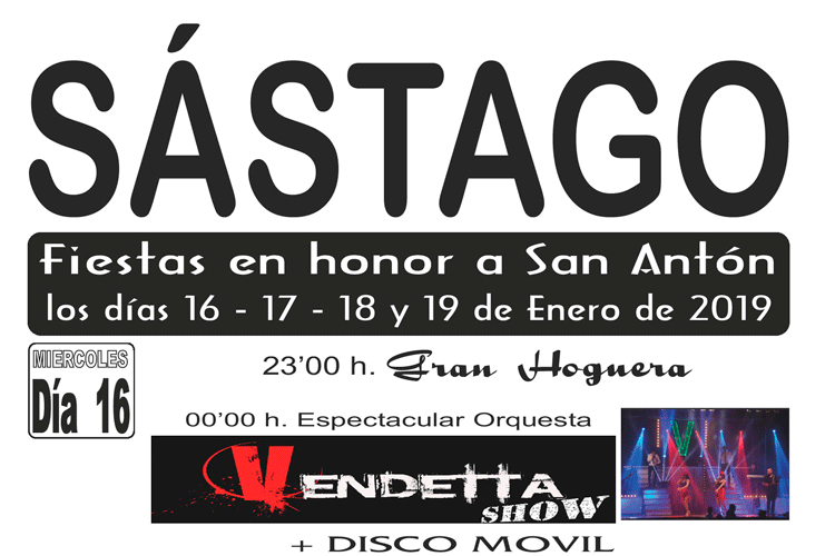 Sástago celebra sus fiestas de San Antón