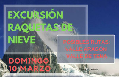 Excursión senderista con raquetas de nieve