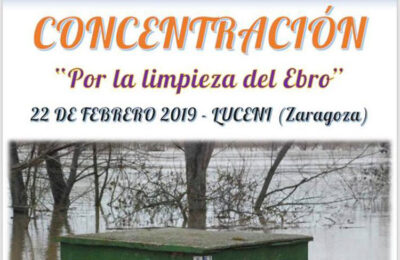 Este viernes, los agricultores volverán a exigir en Luceni la limpieza del Ebro