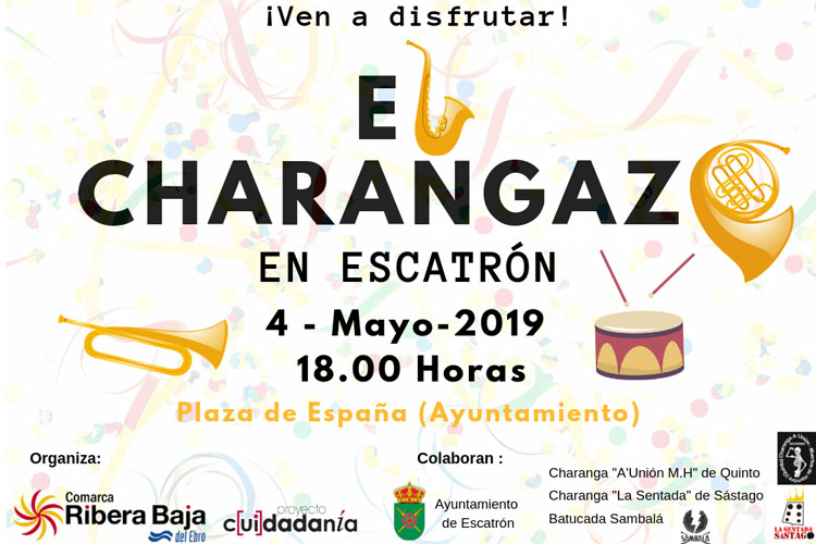 Este sábado, el ‘charangazo’ llega a Escatrón a ritmo de batucada