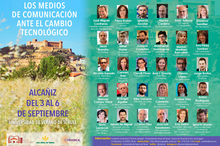 Curso de periodismo en Alcañiz con un cartel de lujo