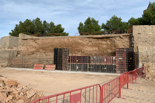 Comienzan las obras del muro trasero del Piquete de Quinto