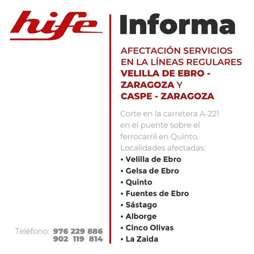 Nuevos horarios de autobús de línea regular