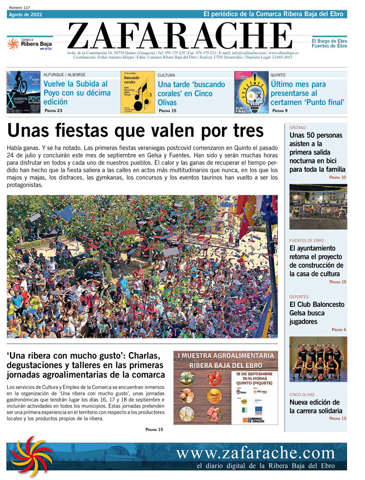 Ya puedes leer on-line el número 127 de Zafarache