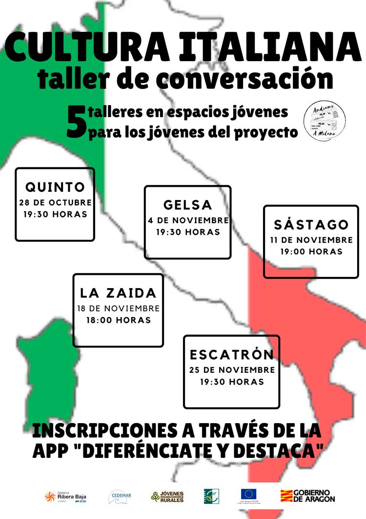 Talleres de italiano para los jóvenes del proyecto Andiamo a Milano