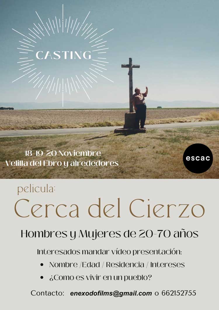 Casting para cortometraje en Velilla de Ebro