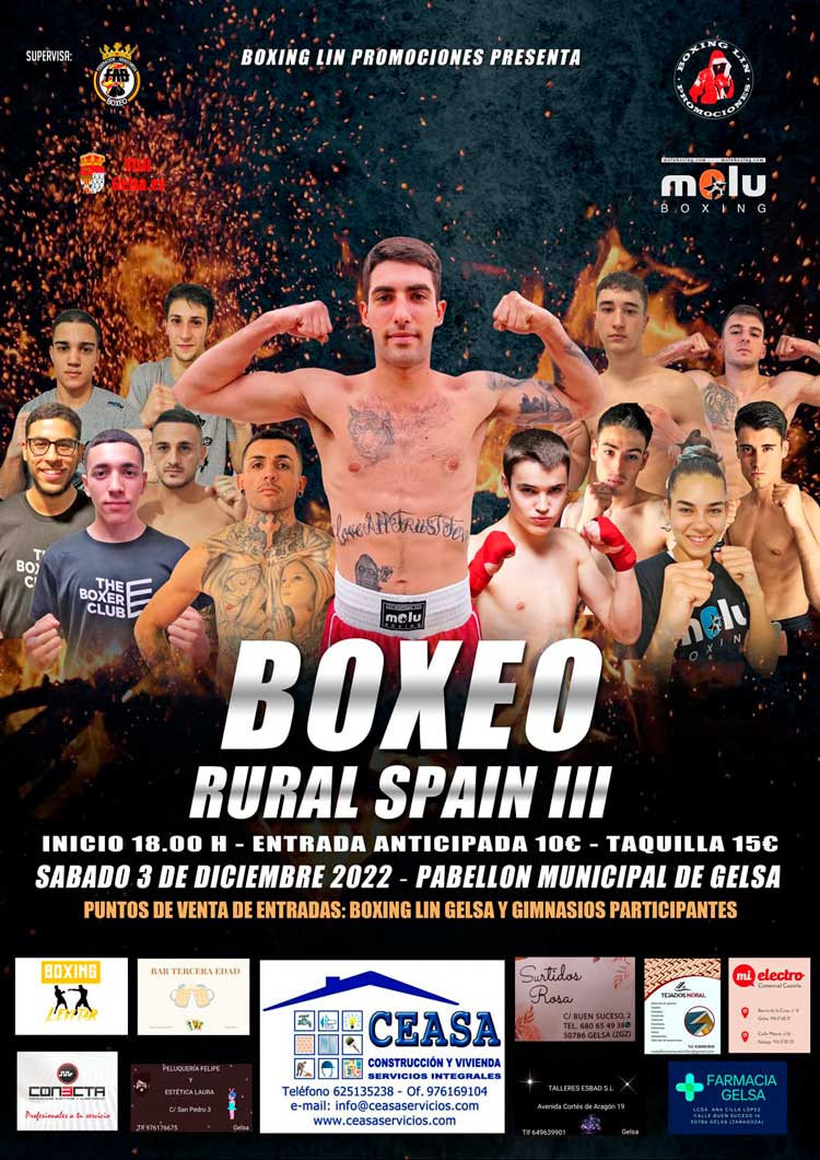 El boxeo de primer nivel vuelve a Gelsa en diciembre