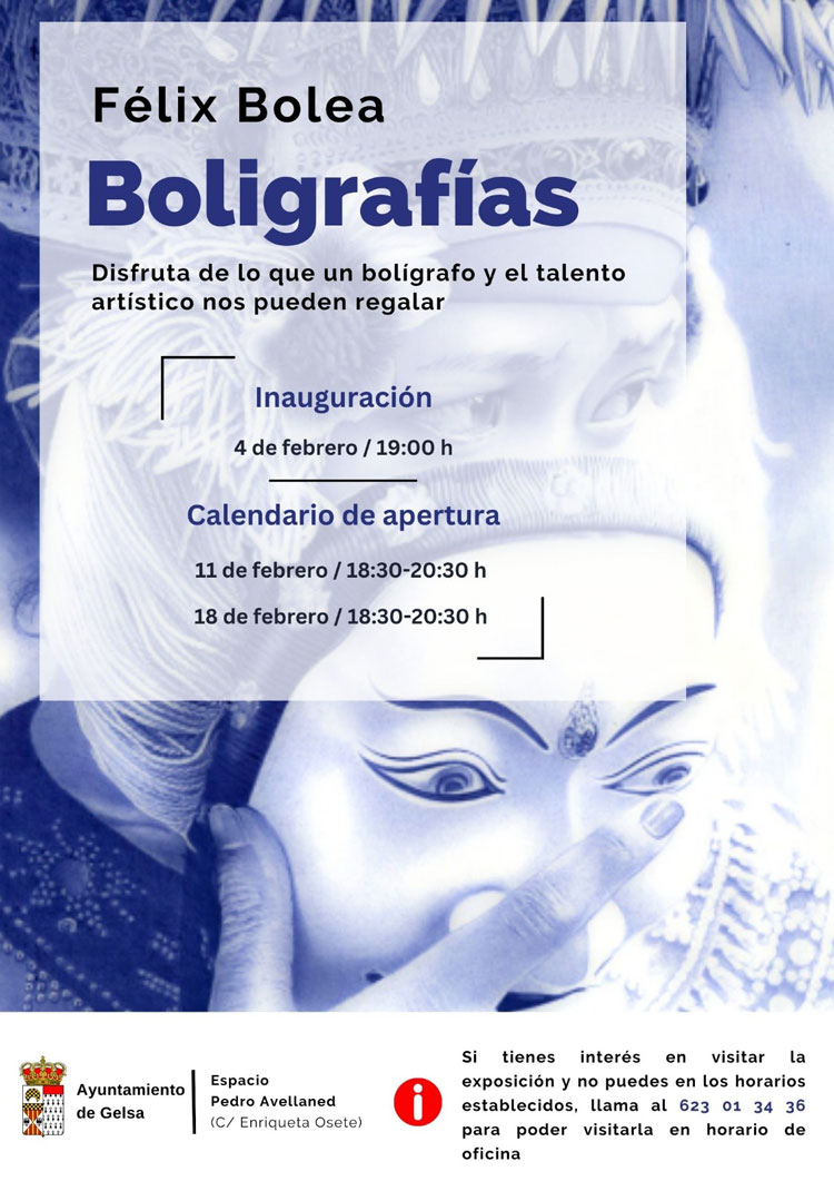 Este sábado, las boligrafías de Félix Bolea llegan al Espacio Avellaned de Gelsa