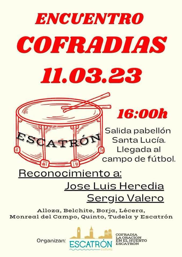 Este sábado, encuentro de cofradías en Escatrón