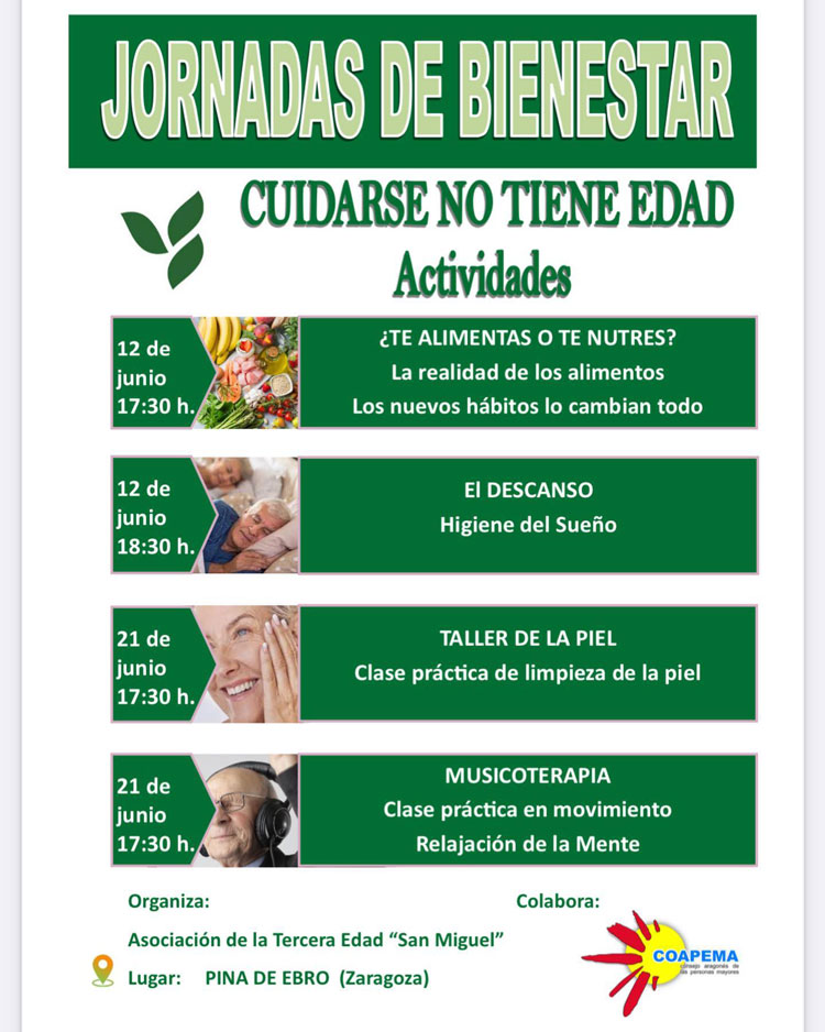 Pina acoge unas jornadas para el bienestar de las personas mayores