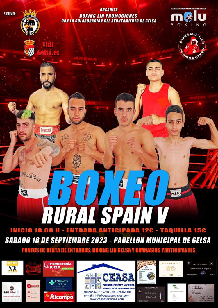 Gelsa celebra la quinta edición de ‘Rural Spain’ con cuatro boxeadores del equipo local