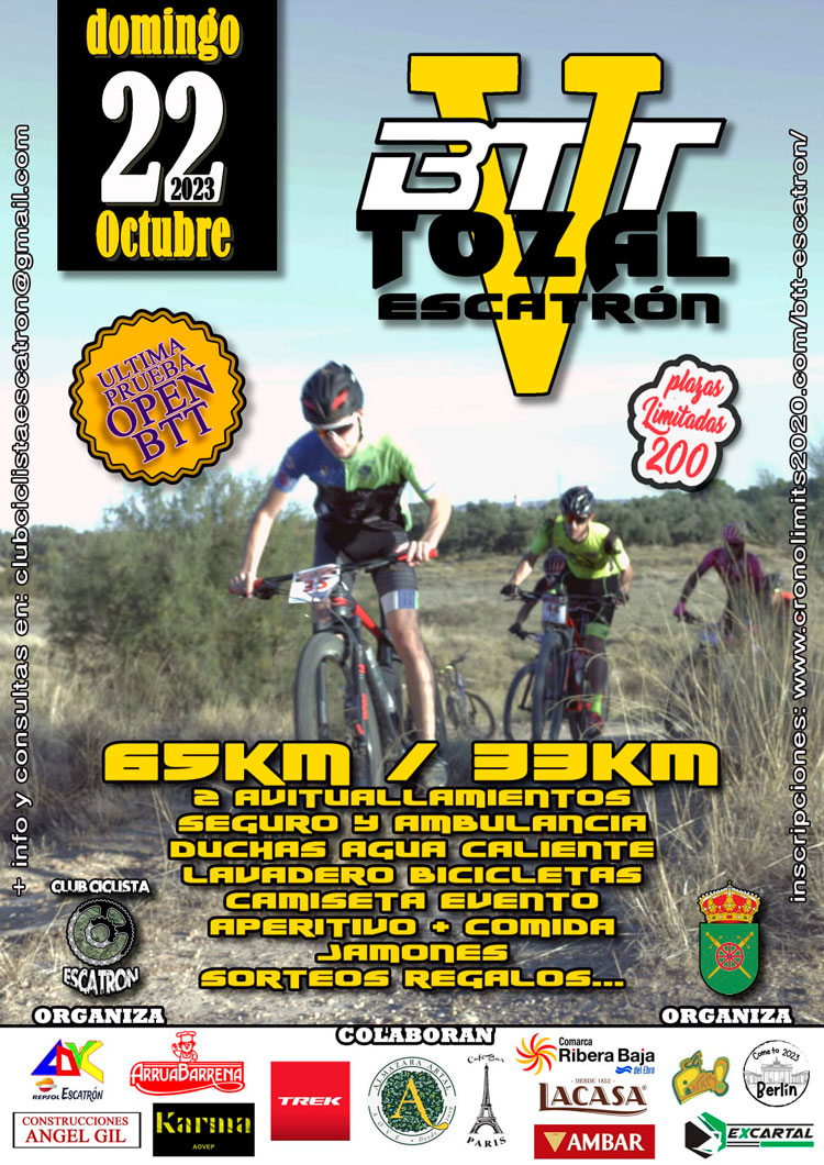 Quinta edición de la jornada BTT ‘El tozal’ de Escatrón