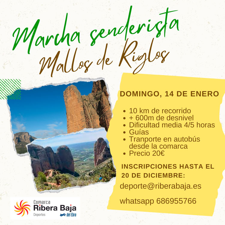Apúntate a la marcha senderista por los Mallos de Riglos