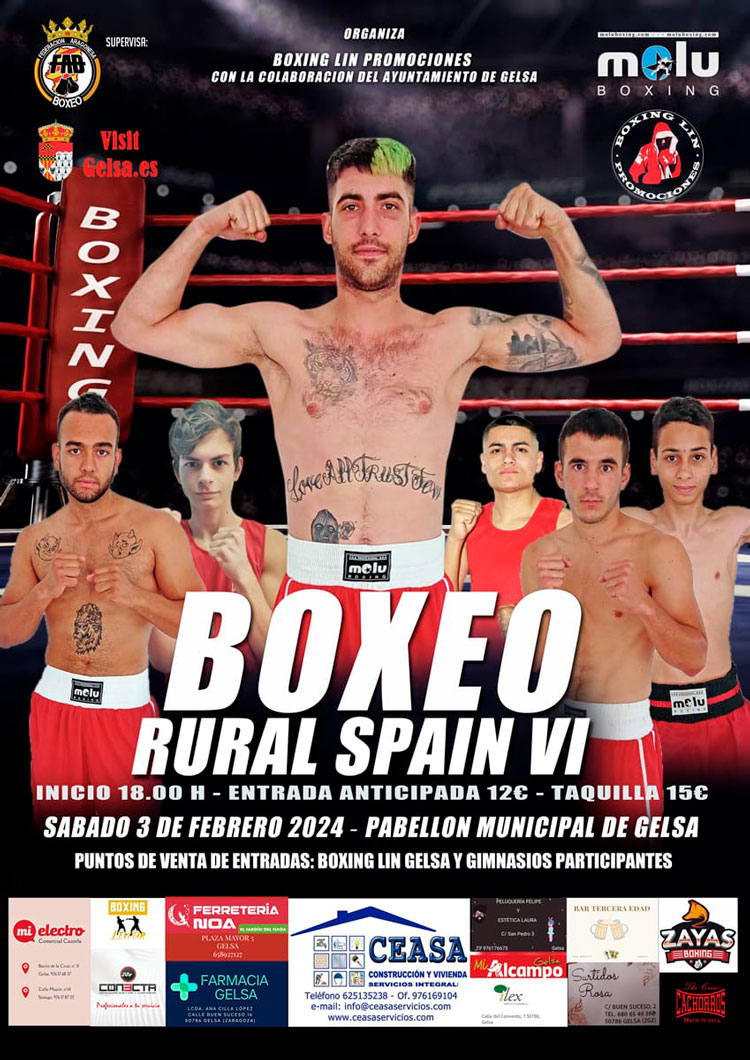 Gelsa celebrará la sexta edición de ‘Rural Spain’ con los boxeadores del equipo local