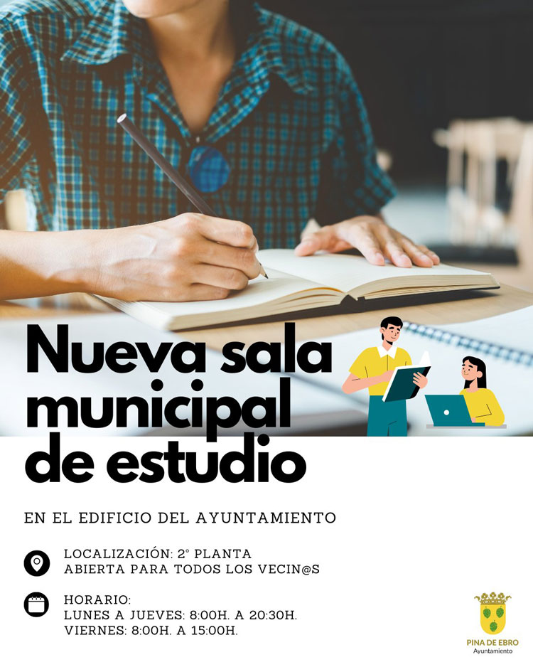 Nueva sala de estudio municipal en Pina