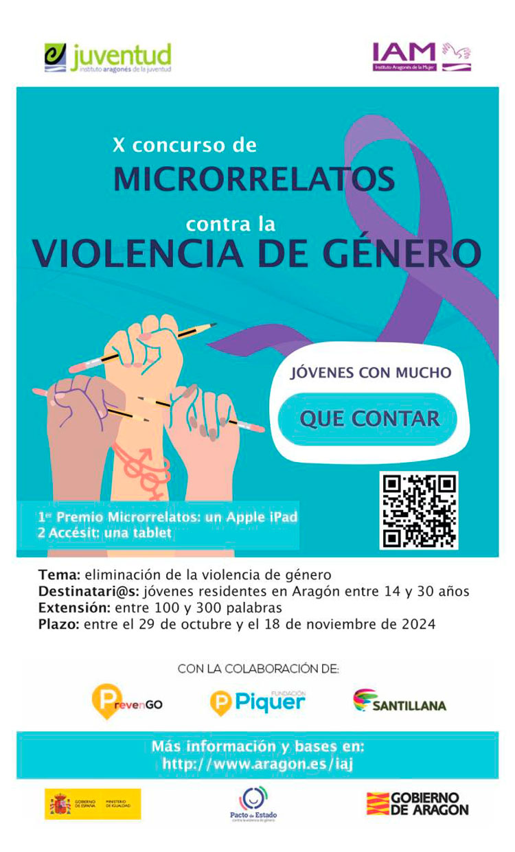Abierto el plazo para participar en el X concurso de microrrelatos sobre violencia contra las mujeres escritos por jóvenes