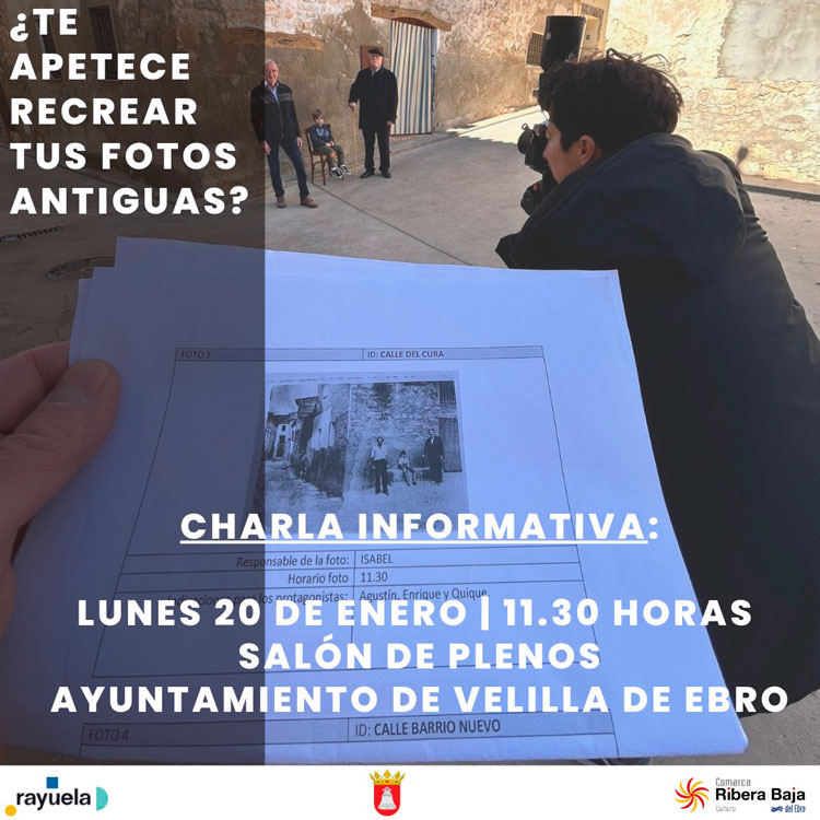 Velilla iniciará la cuarta edición del proyecto Rayuela con un taller de recreación de fotos antiguas