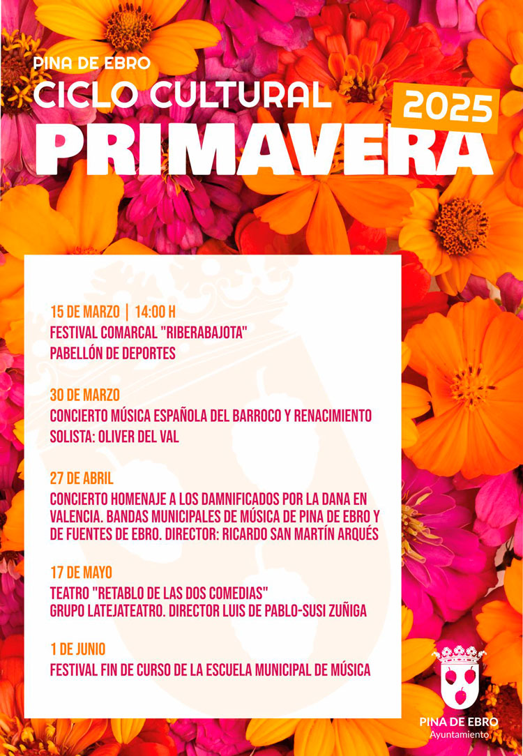 Pina de Ebro da la bienvenida a la primavera con un vibrante ciclo cultural