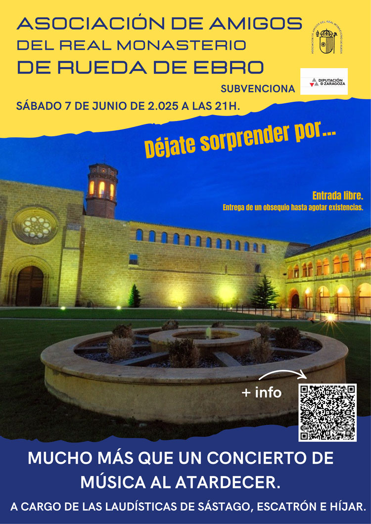 La Asociación de Amigos del Monasterio de Rueda celebrará su 45º aniversario con un concierto al atardecer