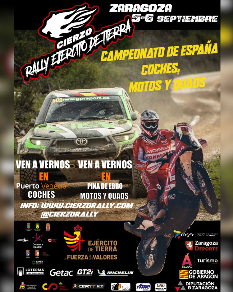 Pina se prepara para recibir el rugido del Cierzo Rally Ejército de Tierra