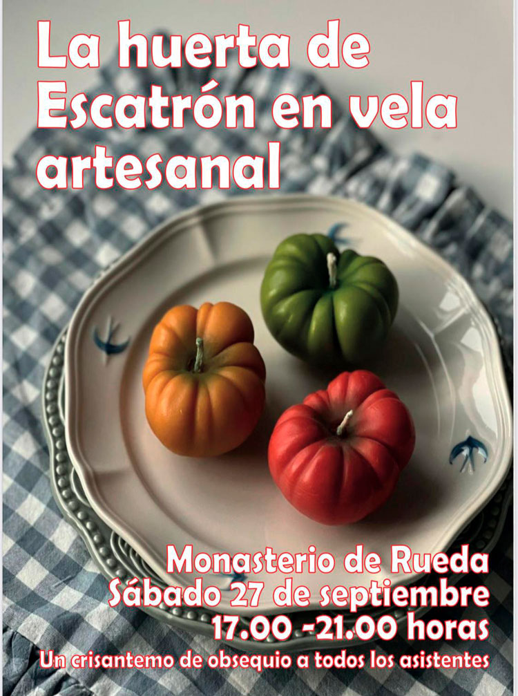 El Monasterio de Rueda acogerá este sábado un taller de velas artesanales