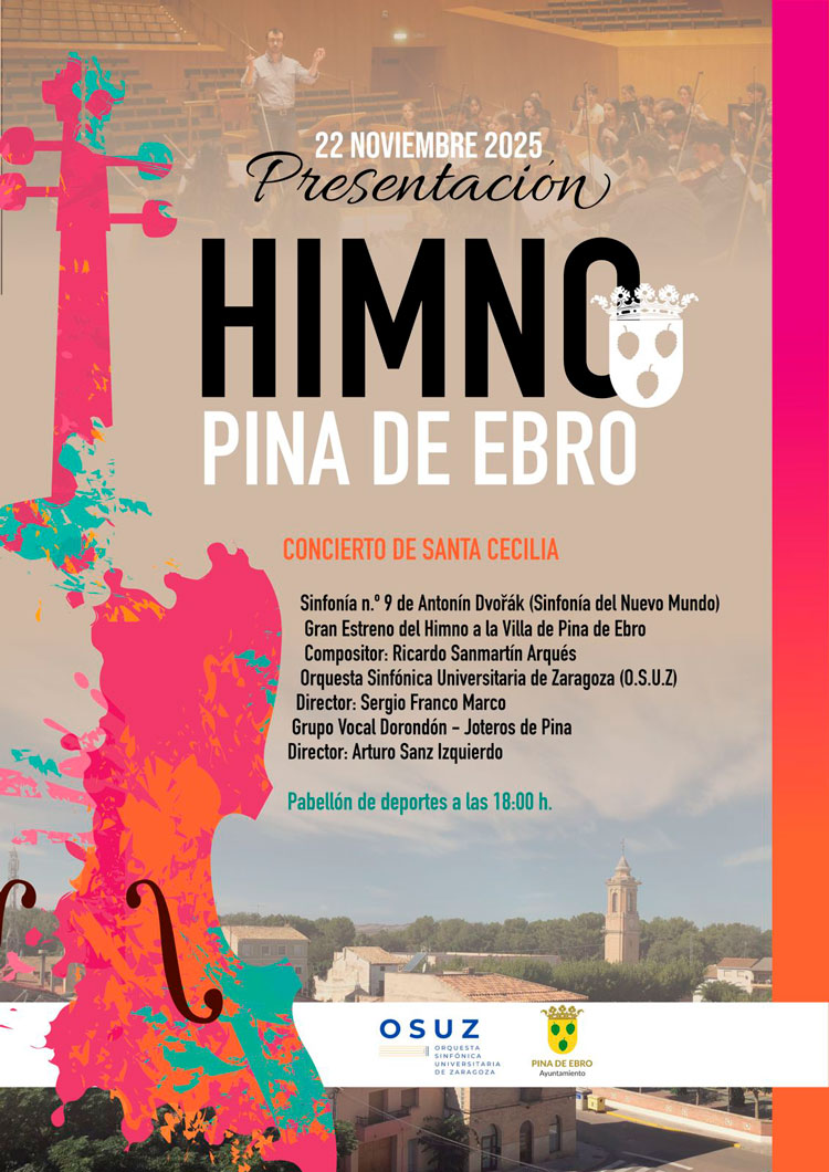 Pina de Ebro estrenará su himno oficial en un concierto con motivo de Santa Cecilia