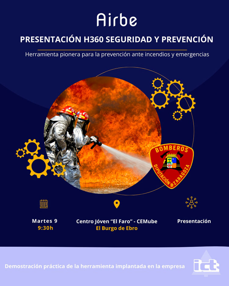 H360, la nueva herramienta de seguridad de los Bomberos y AIRBE, se presenta en El Burgo de Ebro