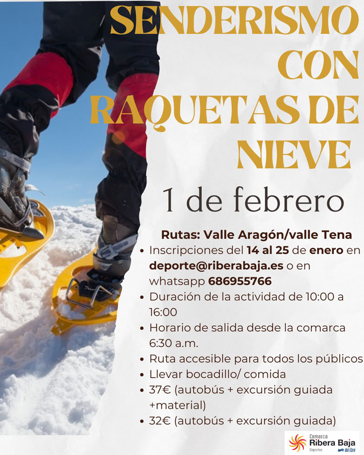 Excursión con raquetas de nieve en el Pirineo para vecinos de la Ribera Baja