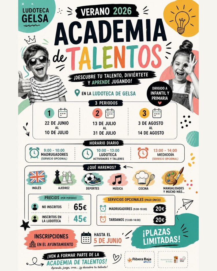 Gelsa pone en marcha dos programas de verano para los más pequeños de la comarca