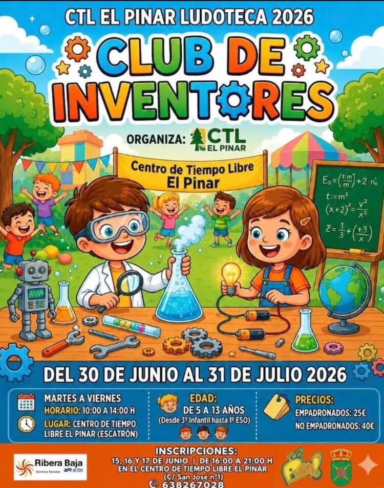 El Club de Inventores abre sus puertas este verano en el Centro de Tiempo Libre El Pinar de Escatrón