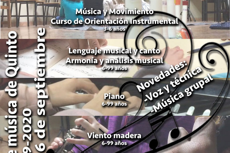 Comienzo de curso de la escuela de música de Quinto