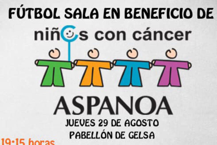 Este jueves, fútbol sala en Gelsa en beneficio de ASPANOA