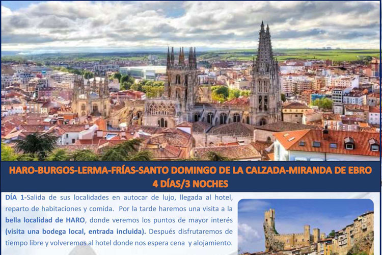 La Asociación San Lorenzo organiza un viaje a La Rioja y Burgos