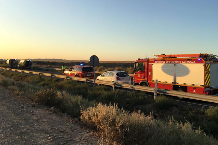 Un fallecido y 7 heridos en la N-232 a la altura de Fuentes